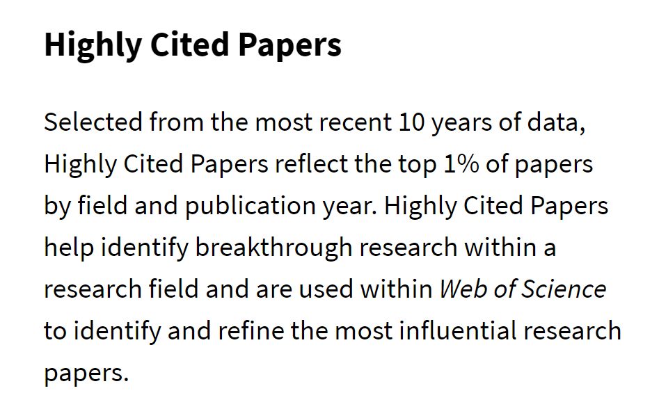 國家青年人才計劃 海外青年學者 學術成果評價 _esi高被引論文是什么意思_ JCR期刊分區 中國科學院JCR分區
