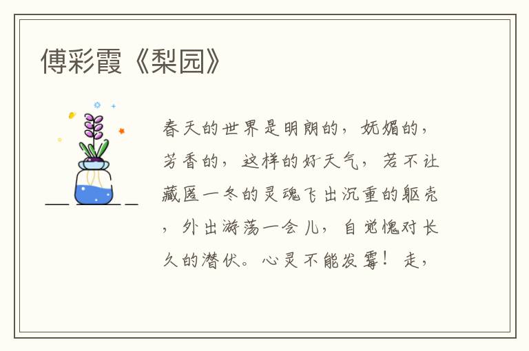 傅彩霞《梨園》